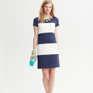 Banana Republic ponte Rugby Stripe dress NWT Size 8